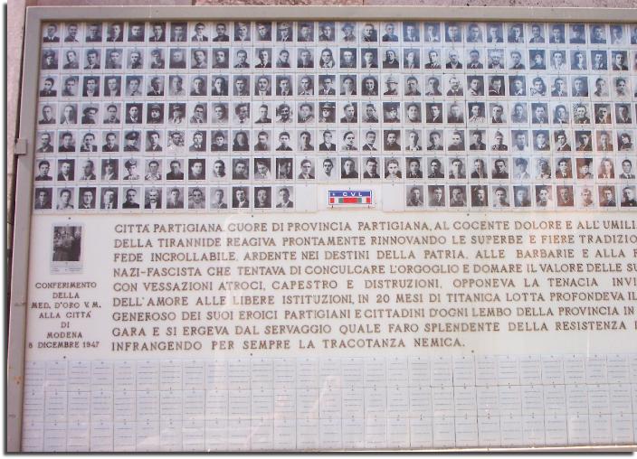 detail modena war memorial picture names families