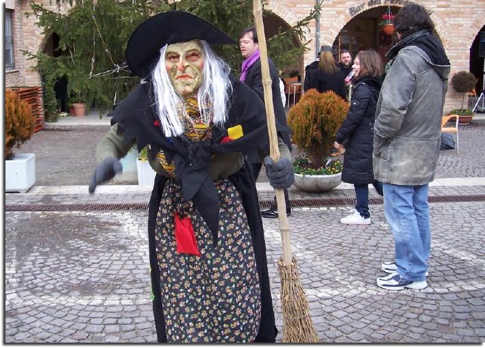 La Befana, pictured in Le Marche, Italy