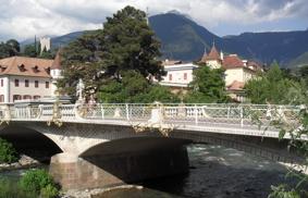 merano bridge over river passer