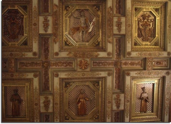 ceiling detail relief plaster san nicola tolentino le marche